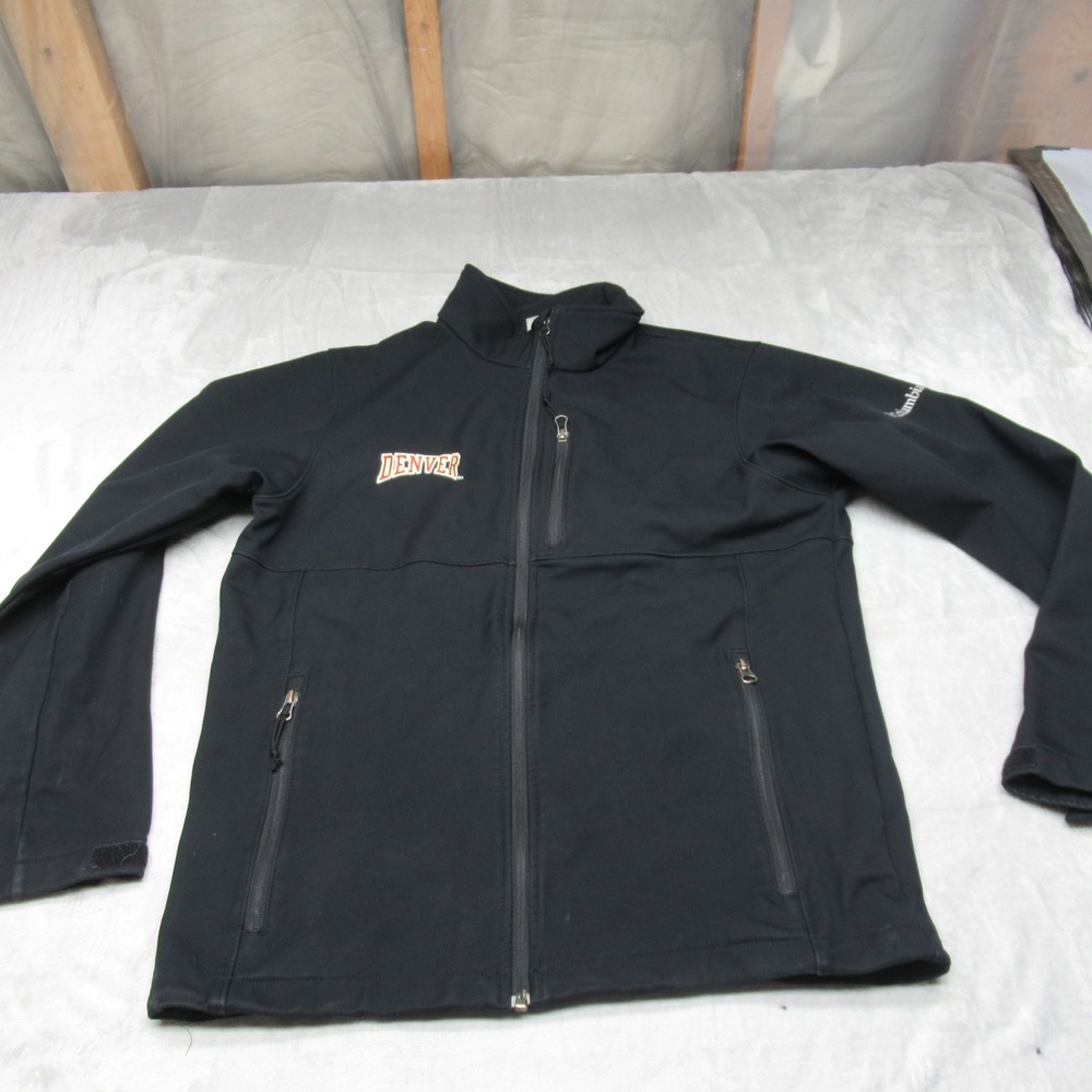 Columbia Jacket Mens Medium Black Ascender Softshell Water Resistant Wind Denver